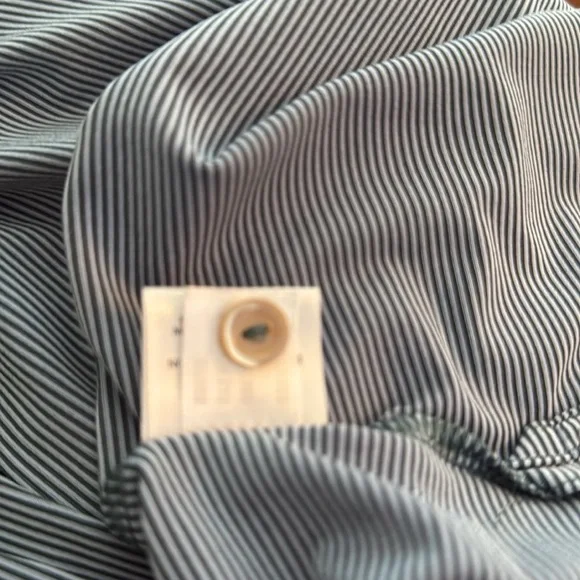 Peter Millar Light Blue with Navy stripe, Summer Comfort Polo Shirt, size large - Picture 6 of 6